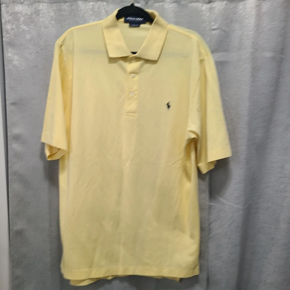 Polo Golf Ralph Lauren‎ Men's Polo Shirt Size Large Yellow